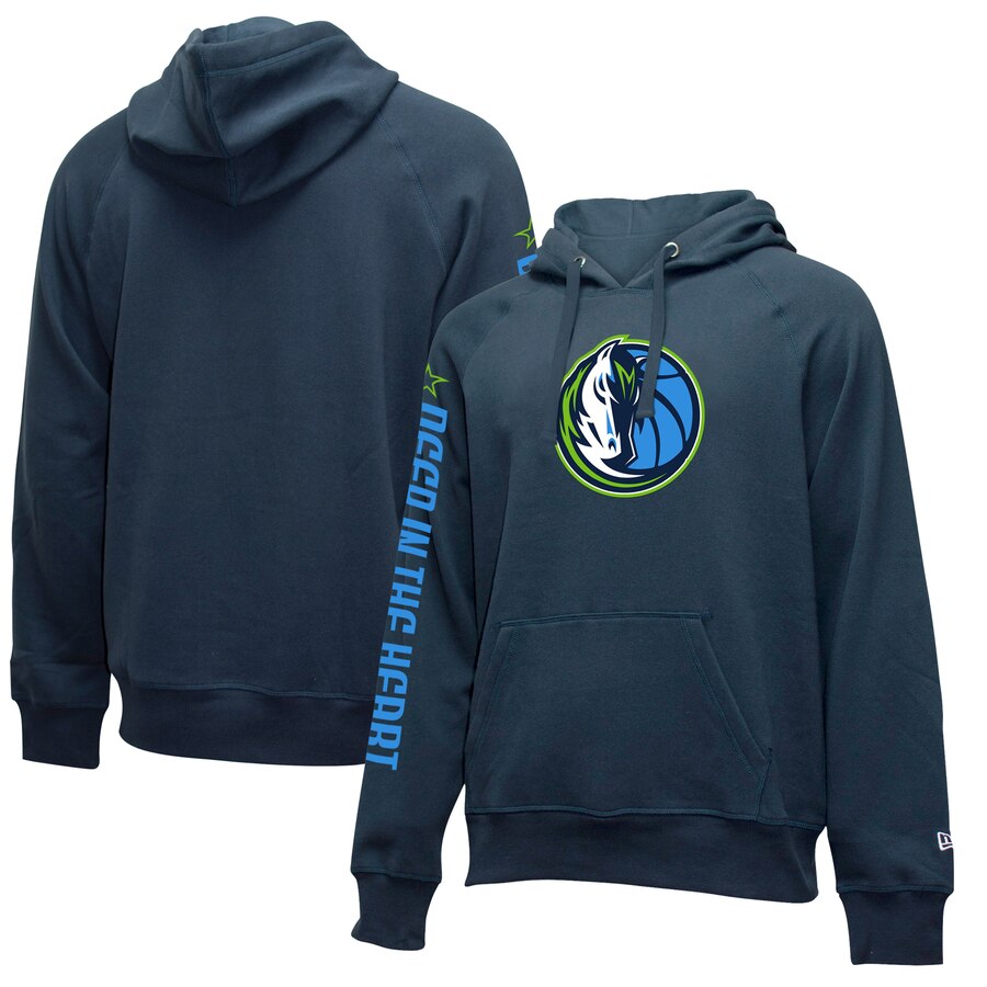 NBA Dallas Mavericks New Era 201920 City Edition Pullover Hoodie Navy->miami heat->NBA Jersey